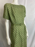 Vintage 1950s Green Silk Dress