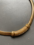 Christian Dior Vintage Gold Plated Necklace with Crystals