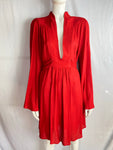 Ossie Clark Moss Crepe Red Dress