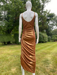 Frank Usher High Shine Liquid Copper/ Gold Dress