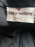 Vicky Valere Paris Black Velvet Jacket with Lace
