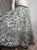 Vintage Zebra Print Full Skirt