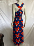 Vintage 1970s Maxi Print Summer Dress