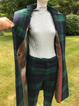 Rosemarie Van Bree Green Tartan Coat