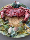Palissy Style Majolica Trompe-L’oleil Crab Plate