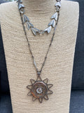 Neo Classical Open Back Bezel Crystal Necklace
