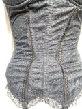 1950s Vertige Plage France Lingerie basque / corset with suspenders