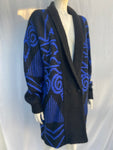 Vintage Blue Mohair Long Cardigan/Coat