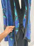 CHACOK Blue Print Velvet Jacket