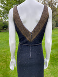 Gene Shelly’s Black Boucle Hand Beaded Dress