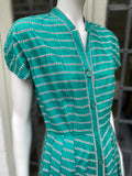 Vintage 1950s Green Cotton Casual Dress