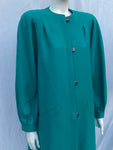 Turquoise Green Wool Coat