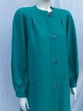 Turquoise Green Wool Coat