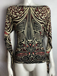 Jean Paul Gaultier Vintage Tattoo Jersey Top